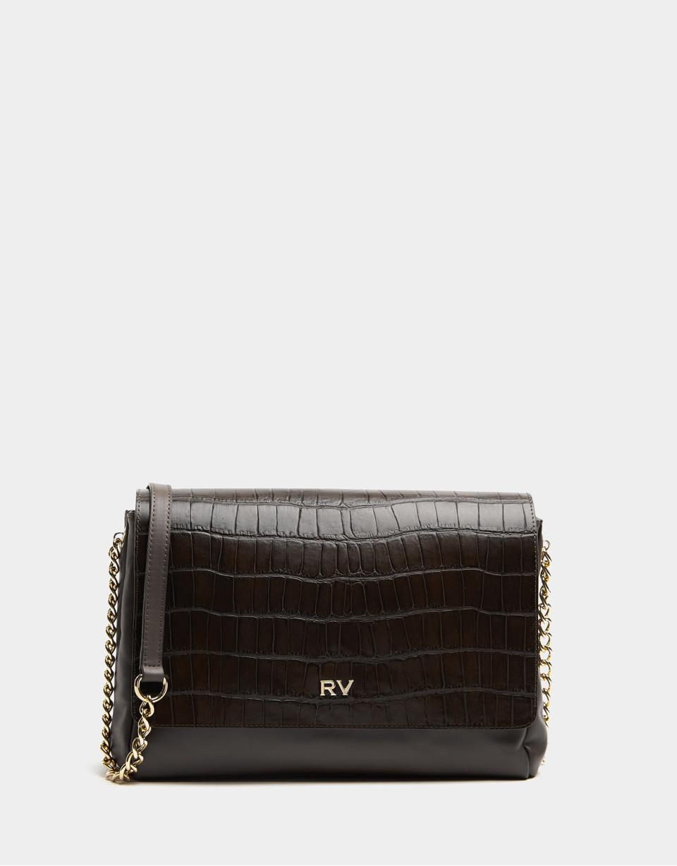 Bolso bandolera Valentina midi marrón