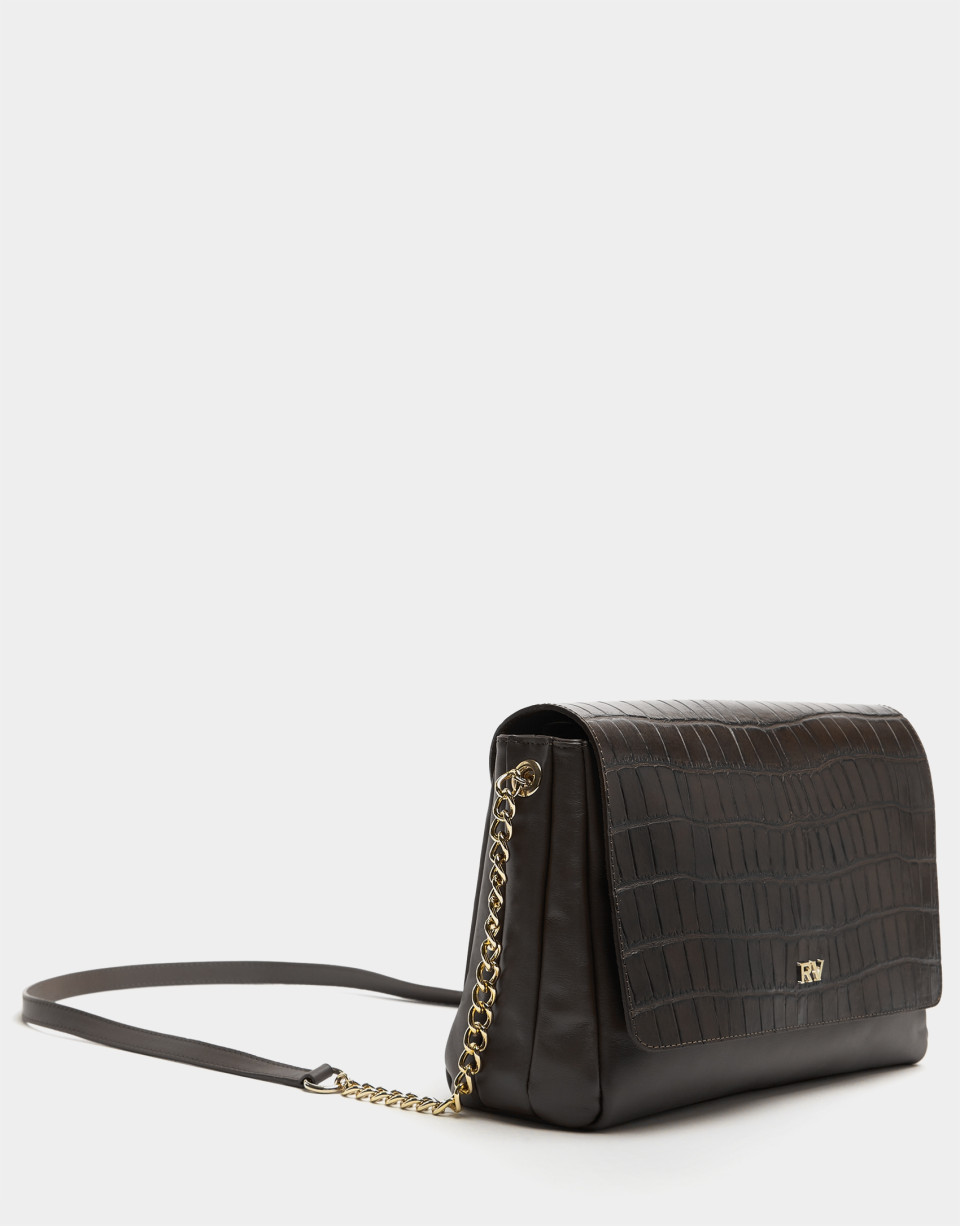 Bolso bandolera Valentina midi marrón