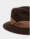 Sombrero fedora en fieltro marrón