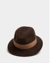 Sombrero fedora en fieltro marrón