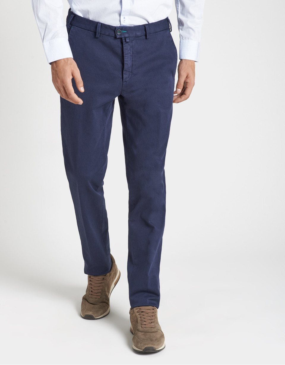 Blue slim fit chinos