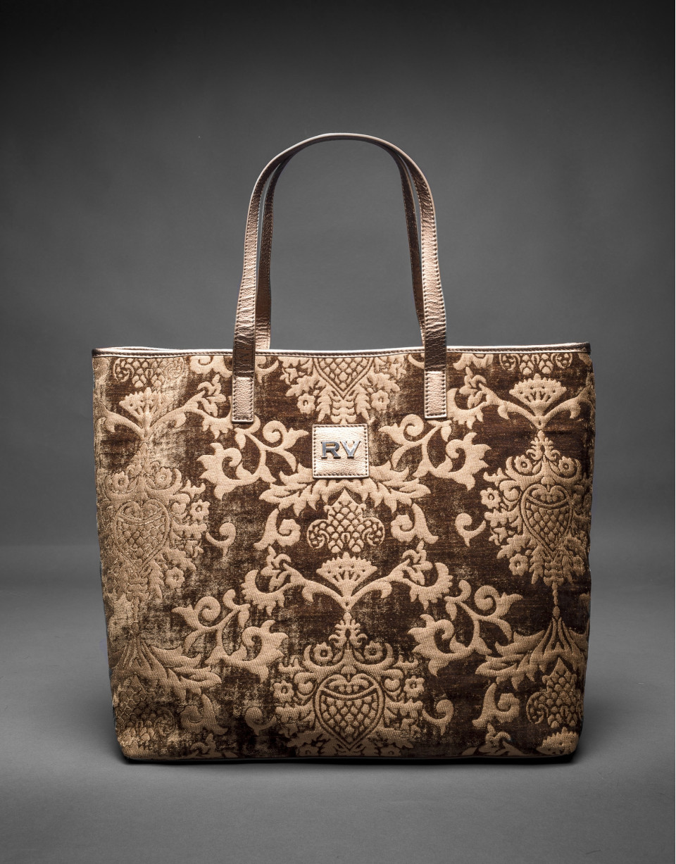 Bolso Africa Tap en tejido jaquard barroco bronce