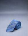 Gray - blue striped tie 