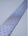 Corbata motivos azul gris