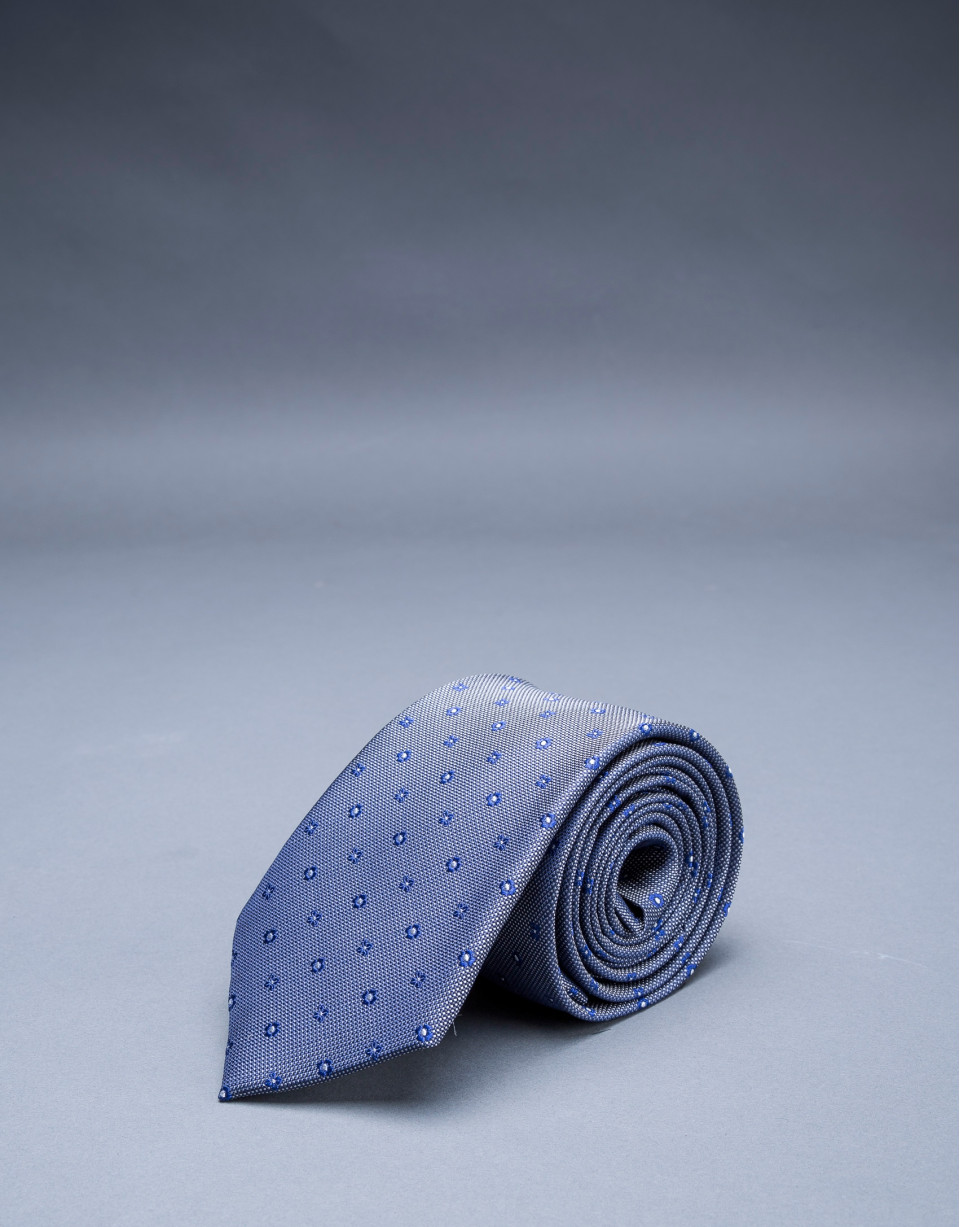 Blue - gray motif tie
