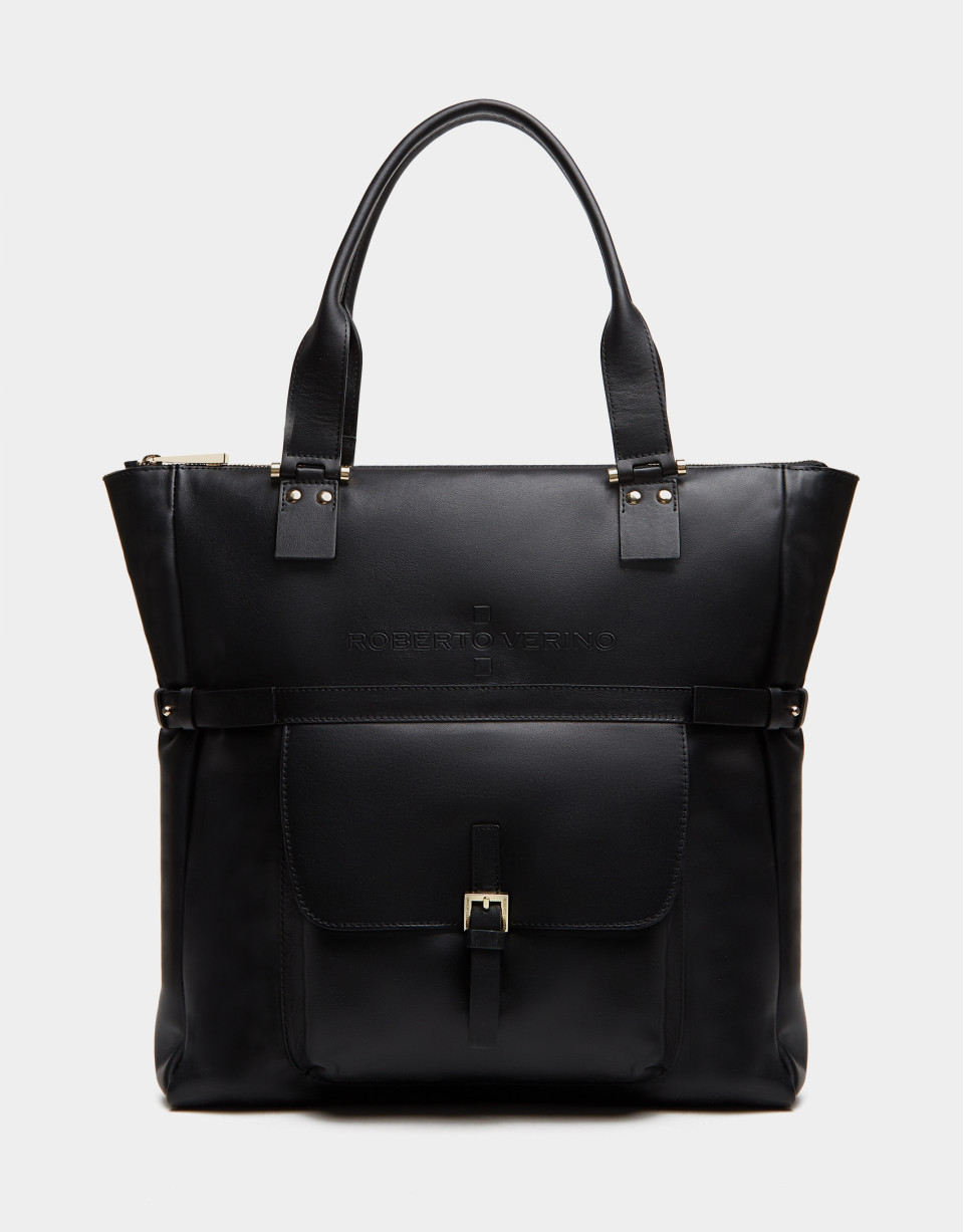 Bolso shopper Charlotte piel negro
