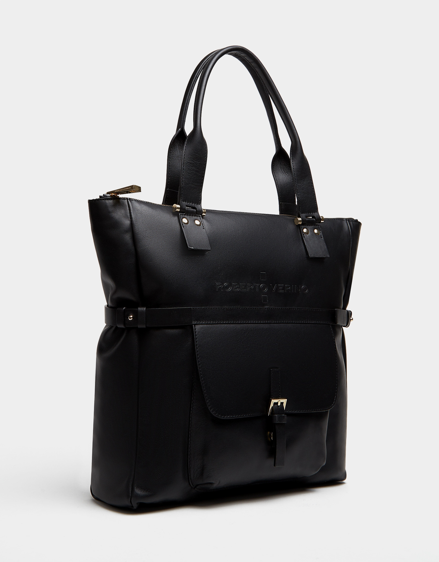 Bolso shopper Charlotte piel negro