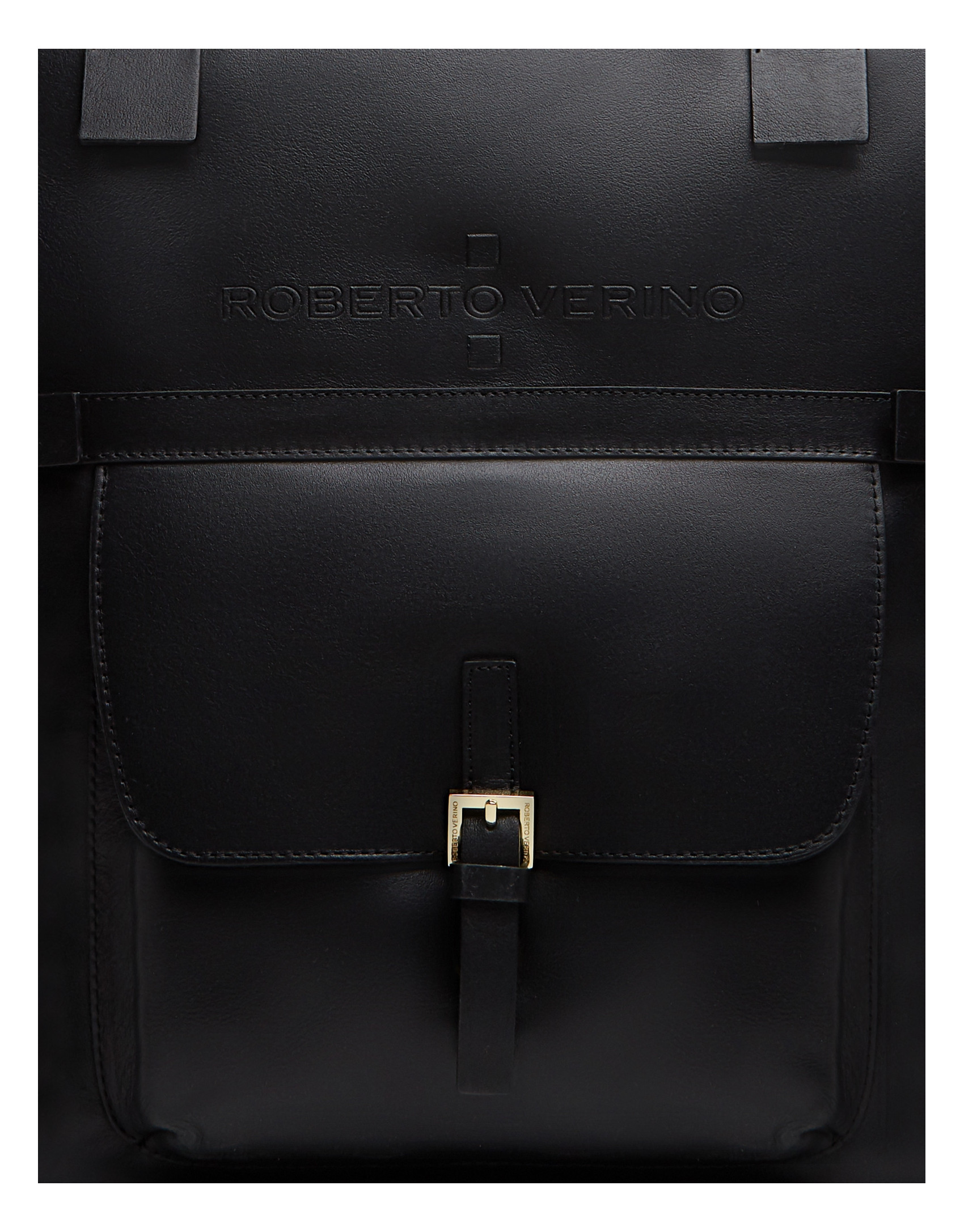 Black leather Charlotte shopping bag