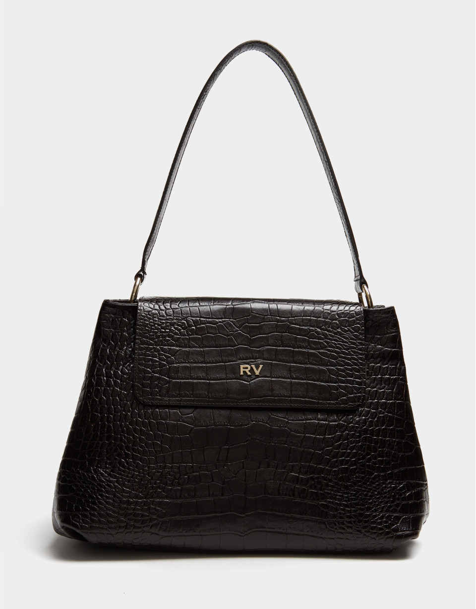 Brown leather Dundee hobo bag