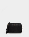 Black stain embossed leather Taylor shoulder bag