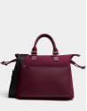 Burgundy nylon Simoneta Midi handbag