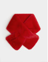 Red fur collar