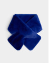 Blue fur collar
