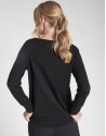 Jersey negro escote pico con encaje