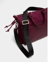 Burgundy nylon Simoneta Midi handbag