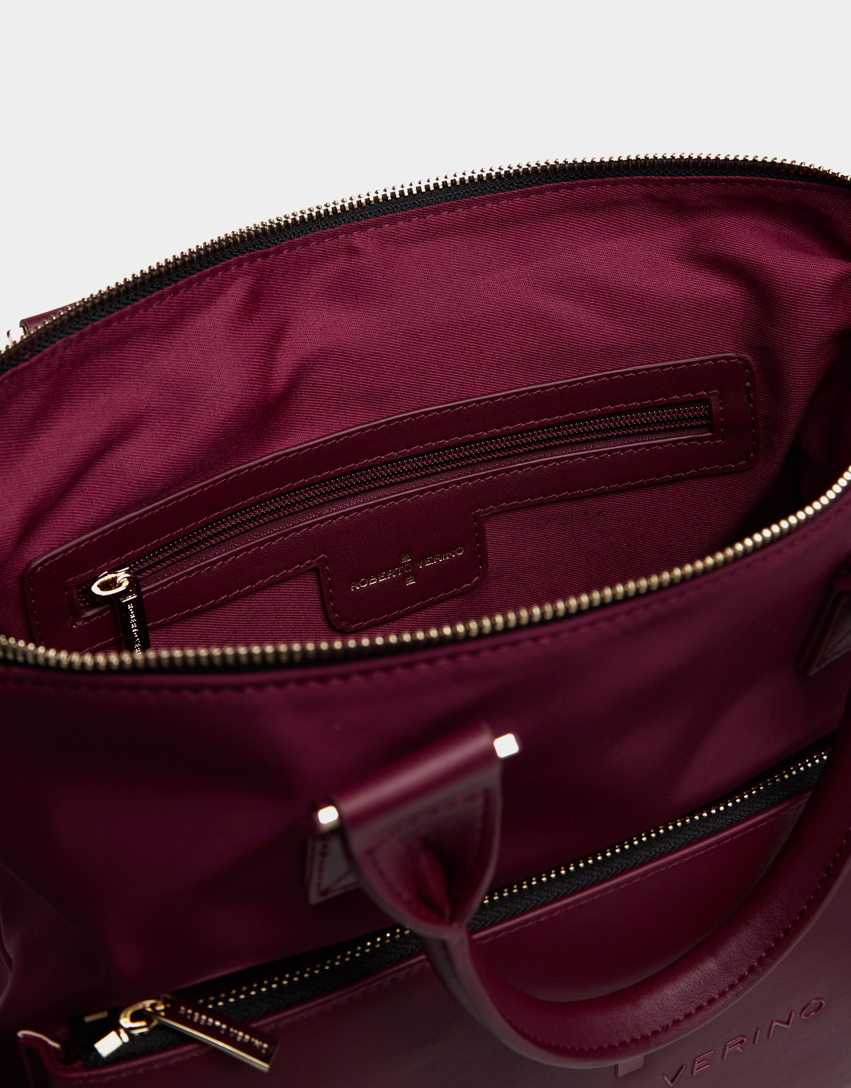 Burgundy nylon Simoneta Midi handbag