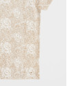 Camiseta manga corta beige estampado flores