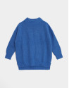 Deep blue oversize thick knit sweater