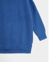 Deep blue oversize thick knit sweater