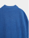 Deep blue oversize thick knit sweater