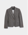 Gray and camel glen plaid blazer