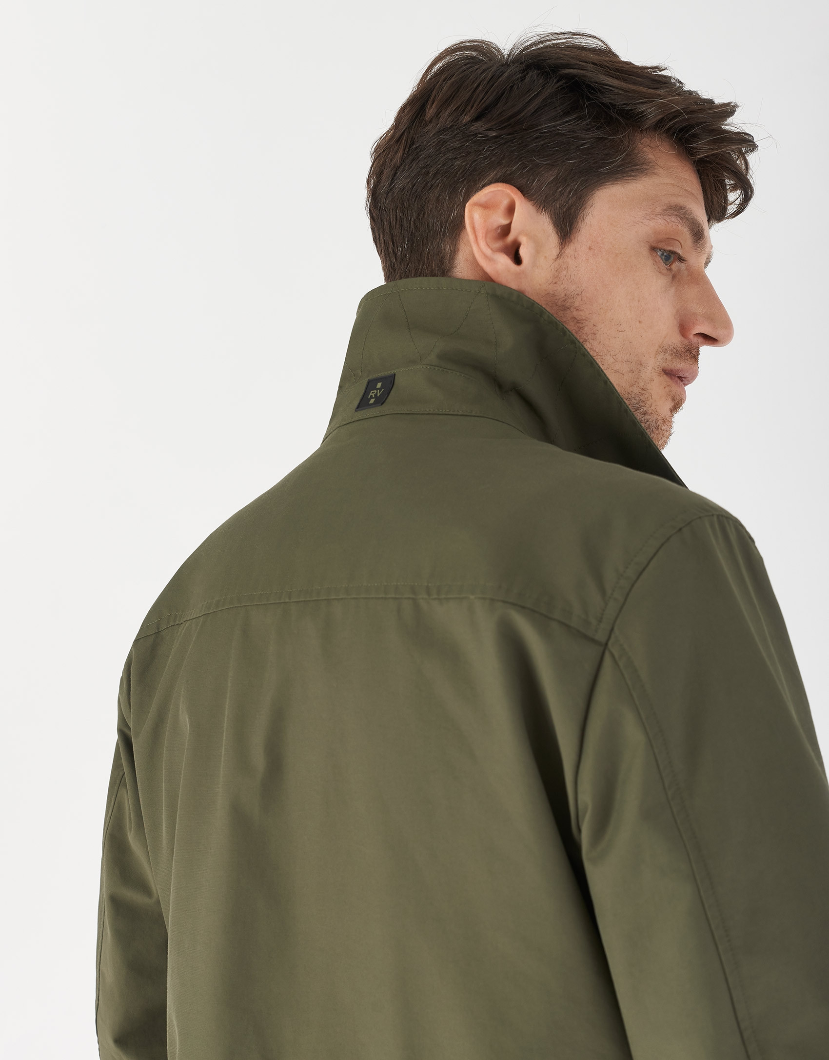 Khaki green cotton Safari jacket - Man - SS2021 | Roberto Verino