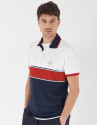 Polo color block blanco/rojo/marino - Hombre | Roberto Verino