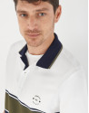 Polo color block blanco/caqui/marino - Hombre | Roberto Verino