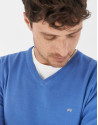 Jersey pico algodón azul medio - Hombre | Roberto Verino