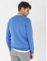 Blue cotton sweater with V-neck - Man - SS2021 | Roberto Verino