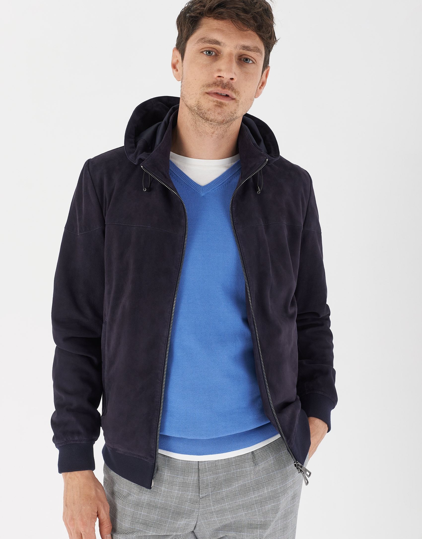 Jersey pico algodón azul medio - Hombre | Roberto Verino