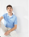 Polo piqué azul perfil blanco - Hombre - PV2021 | Roberto Verino