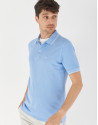Polo piqué azul perfil blanco - Hombre - PV2021 | Roberto Verino