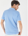 Polo piqué azul perfil blanco - Hombre - PV2021 | Roberto Verino