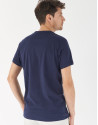 Navy blue cotton top with light blue RV logo  | Roberto Verino