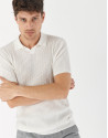 White cotton knit polo shirt - Man - SS2021 | Roberto Verino