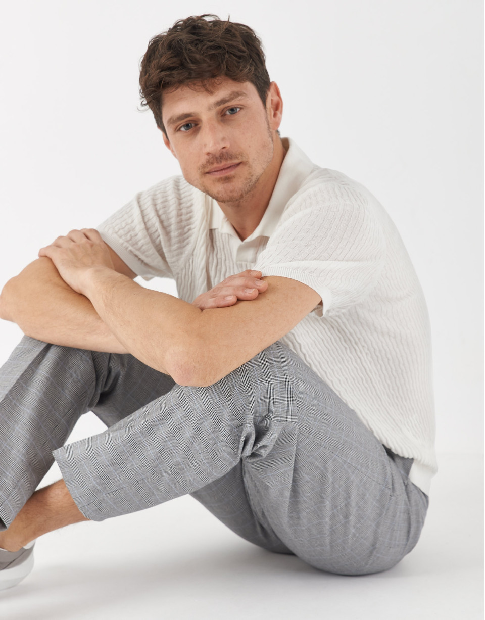 Polo tricot algodón blanco - Hombre - PV2021 | Roberto Verino