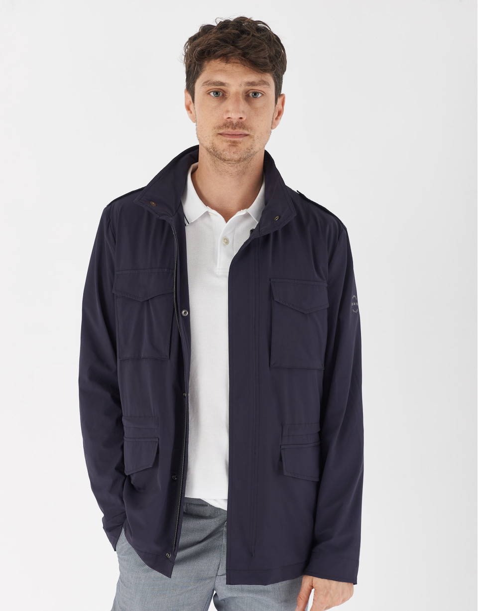 Navy blue light parka with four pockets - Man | Roberto Verino