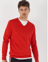 Red cotton sweater with V-neck - Man - SS2021 | Roberto Verino