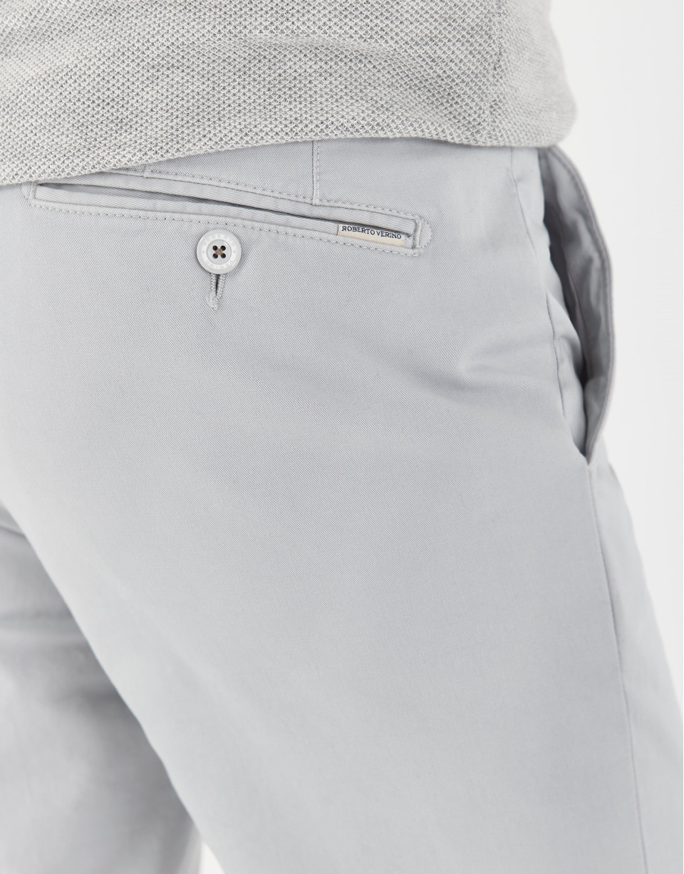 Pantalón chino algodón gris claro - Hombre | Roberto Verino