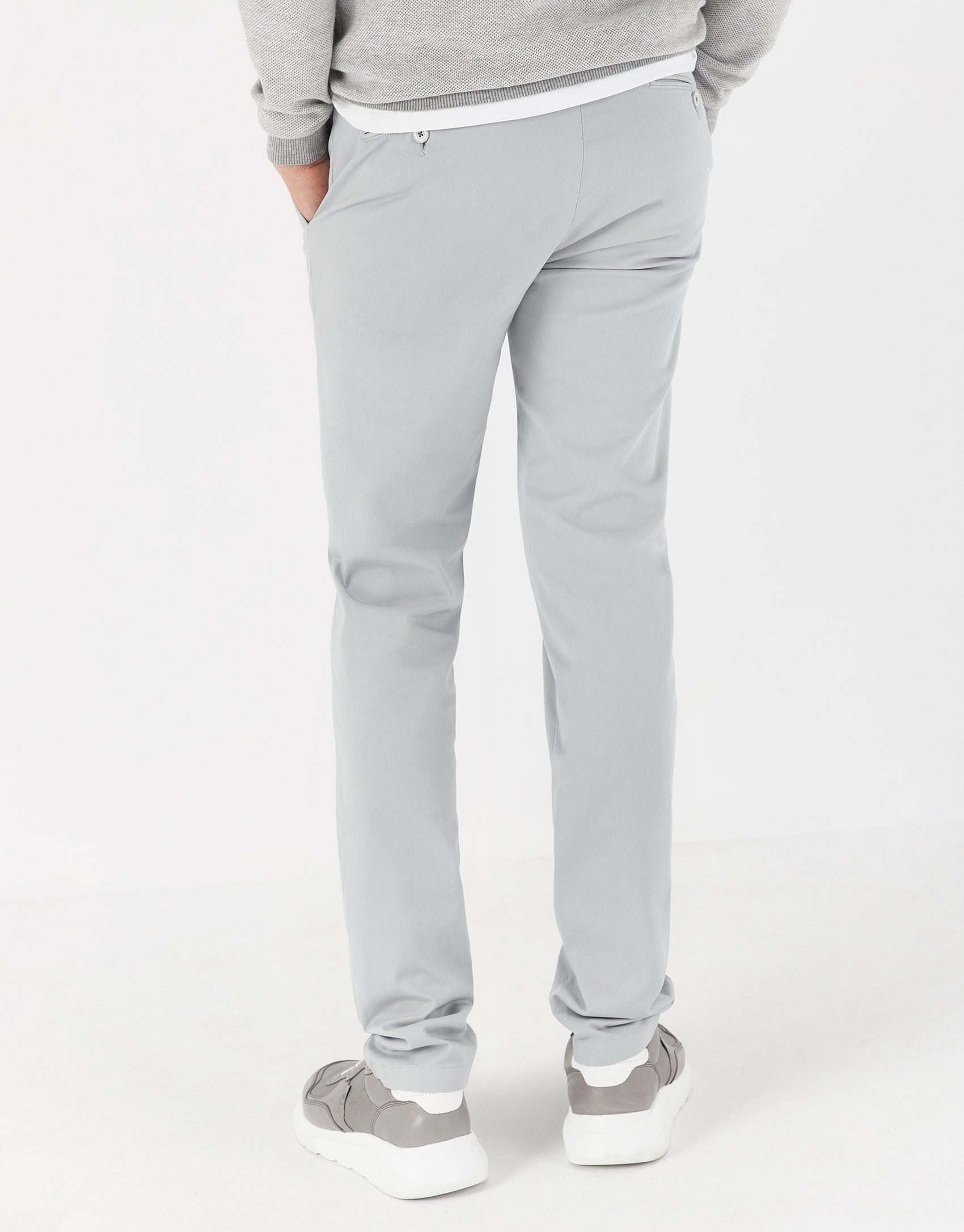 Light gray regular chino pants - Man - SS2021 | Roberto Verino