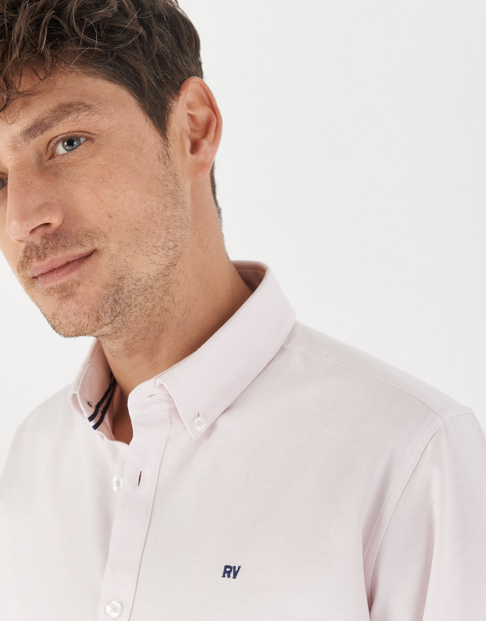 Pink Oxford sport shirt - Man - AW2021 | Roberto Verino