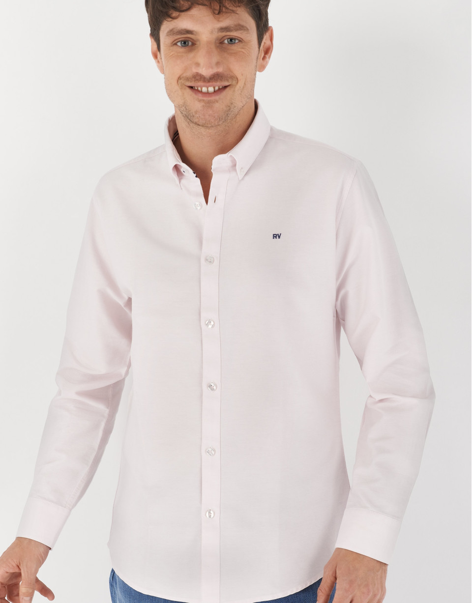 Camisa sport algodón Oxford rosa - Hombre | Roberto Verino