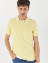 Polo piqué amarillo perfil blanco - Hombre | Roberto Verino