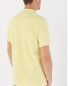 Yellow pique cotton polo shirt with white ... | Roberto Verino