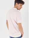 Pink pique cotton polo shirt with white outlines | Roberto Verino