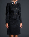 Chaqueta corta cruzada negra