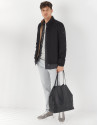 Camisa vaquera gris con bolsillos