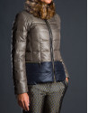 Short ski jacket with fur collar 