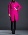 Two-faced aubergine coat